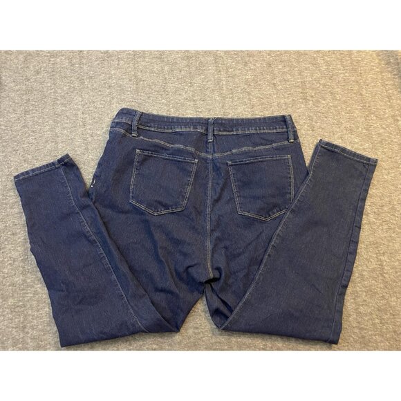 California Vintage Jeans Womens 18 Blue Dark Wash Straight High Rise Stretch - Picture 8 of 8